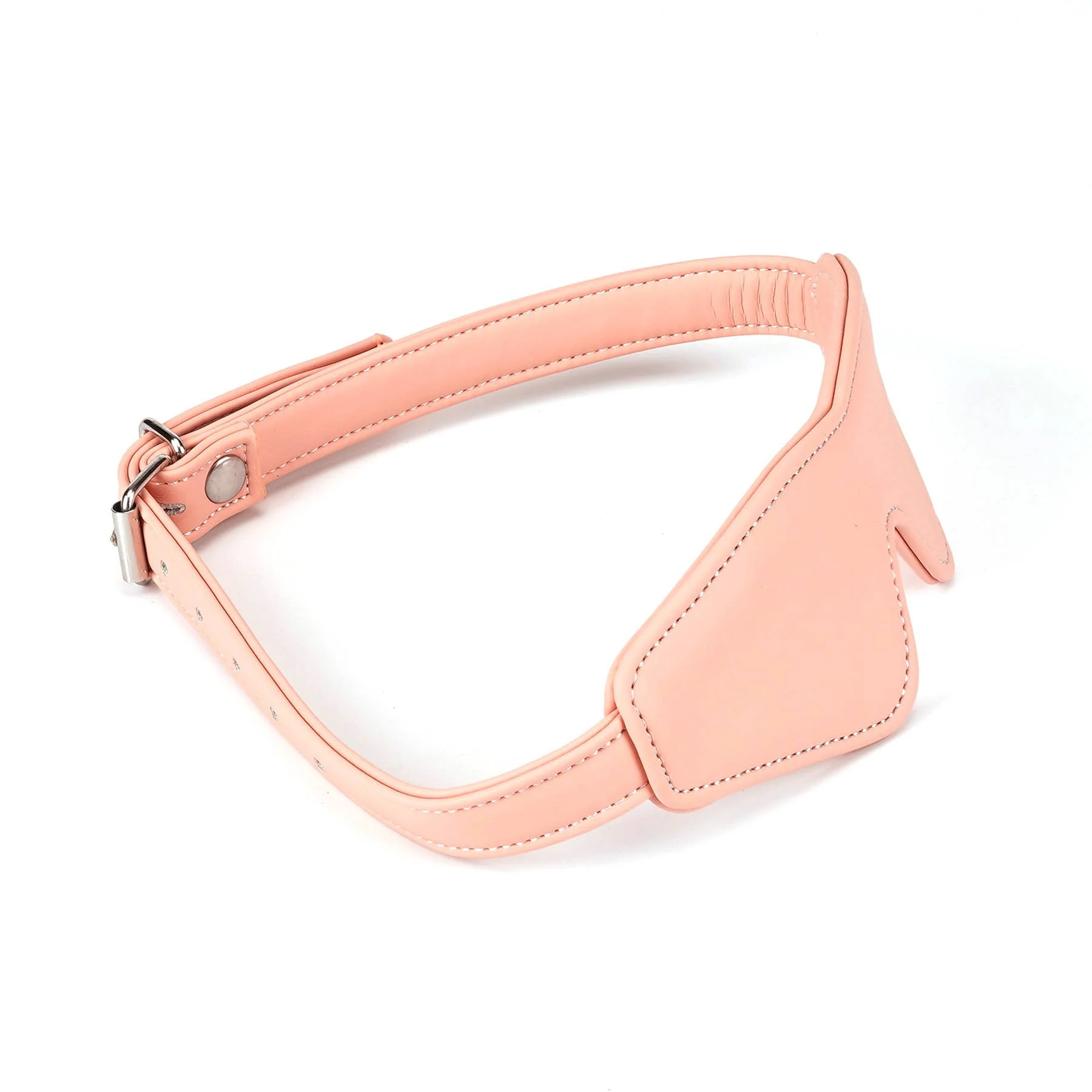 Dark Candy Pink Vegan Leather Blindfold - Image 2