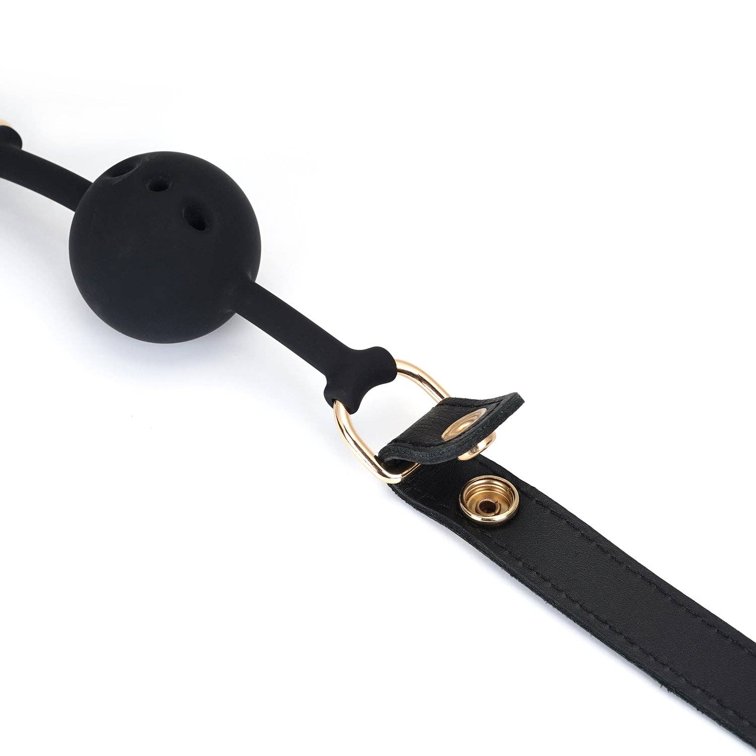 Demon's Kiss Black Leather Ball Gag - Image 5