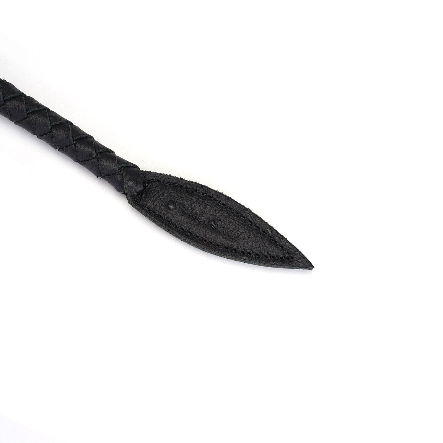 Demon's Kiss Black Leather Braided Bull Whip/ Horse Whip - Image 4
