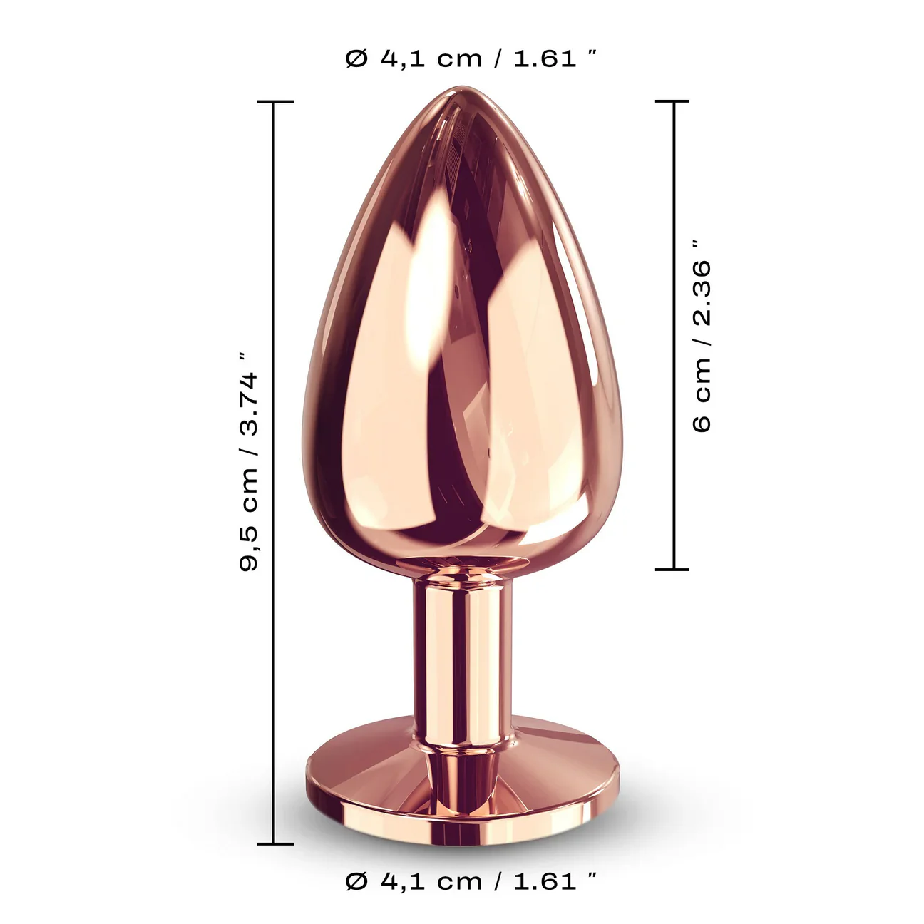 Dorcel Rose Gold Diamond Plug Size Large - Image 5