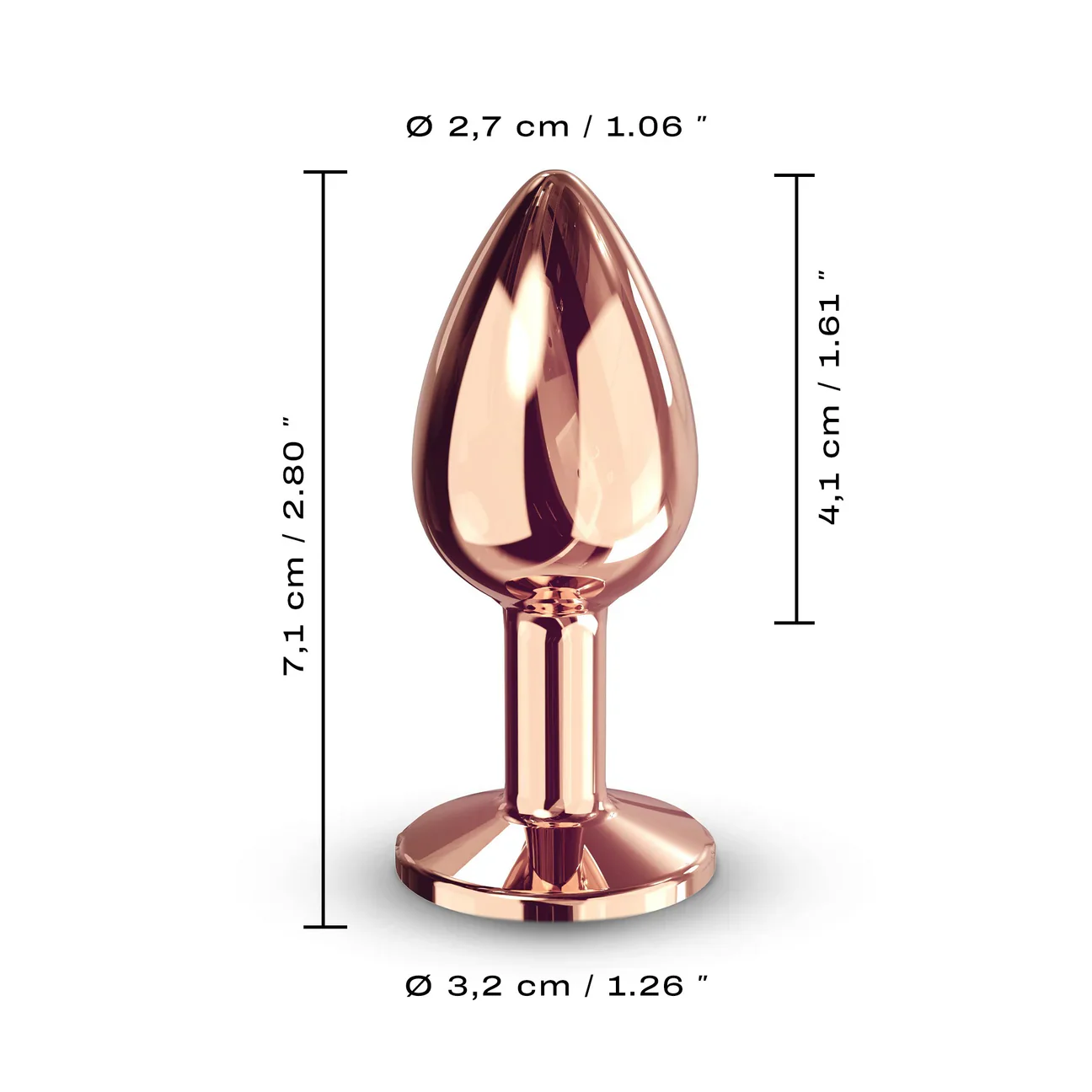 Dorcel Rose Gold Diamond Plug Size Small - Image 5