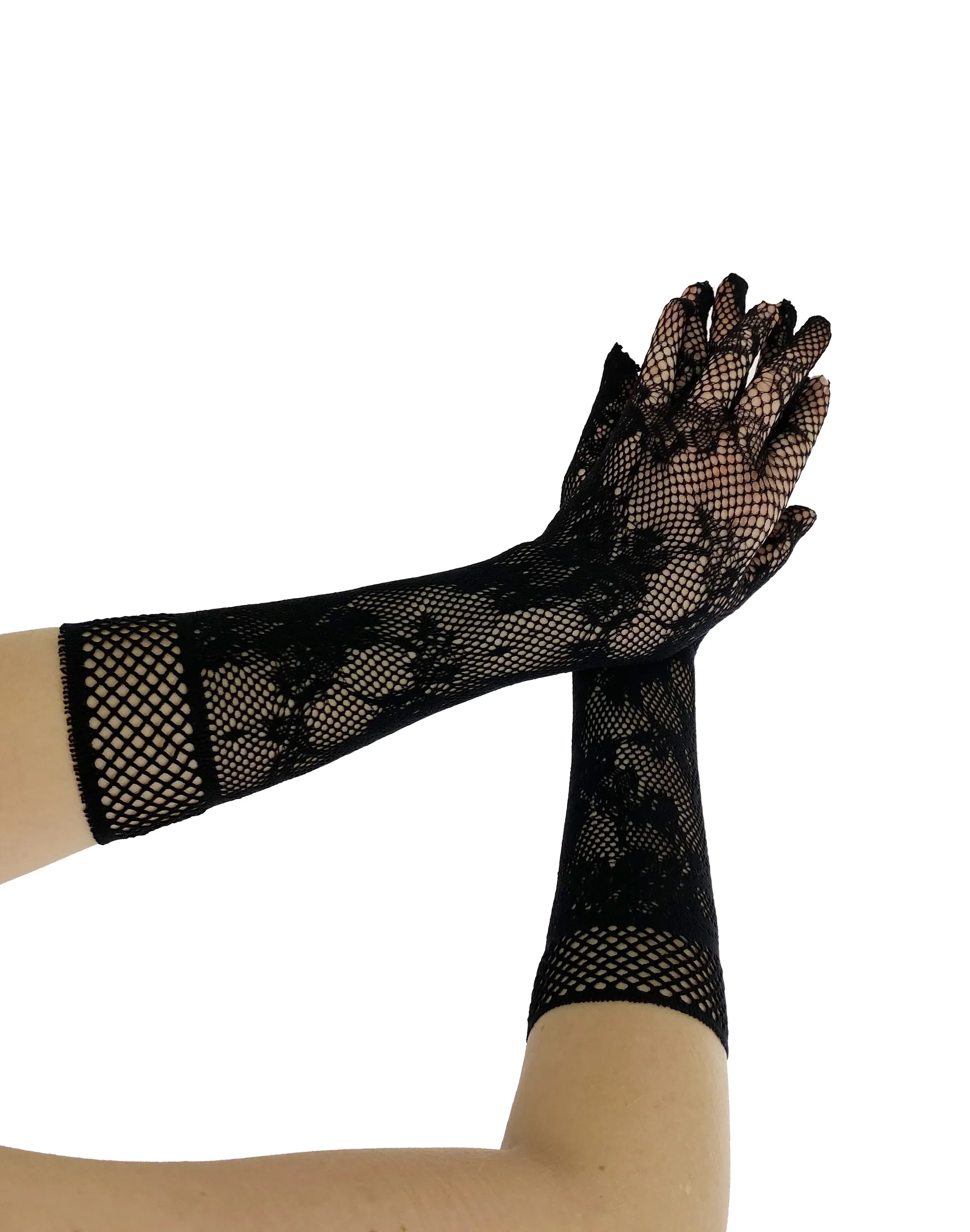 Fishnet Floral Gloves - Image 2