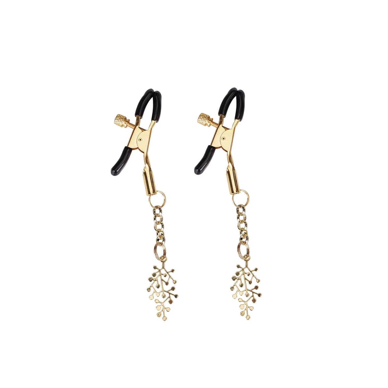 Gold Nipple Clamps: Leaf