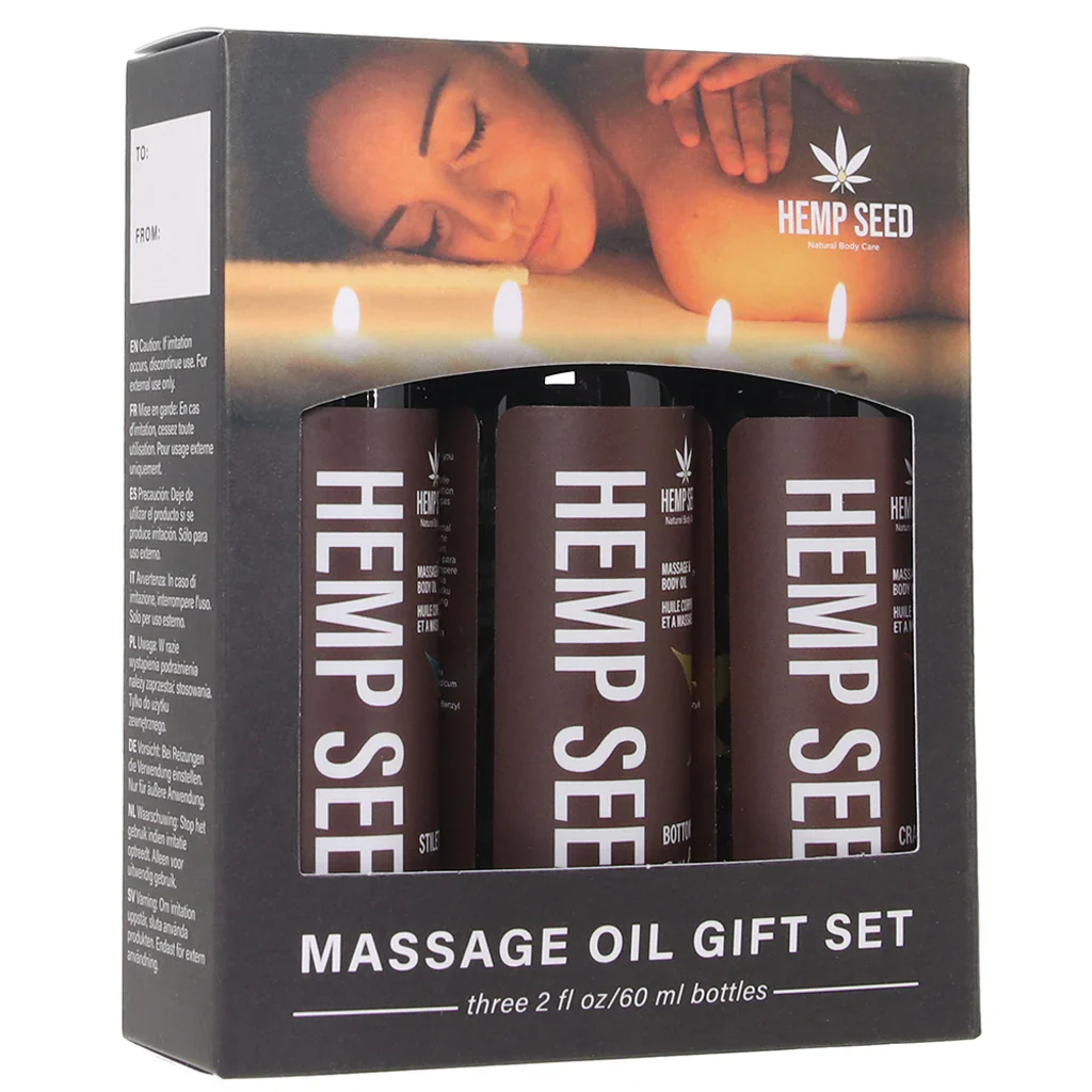 Hemp Seed Massage Oil Gift Set - Image 2