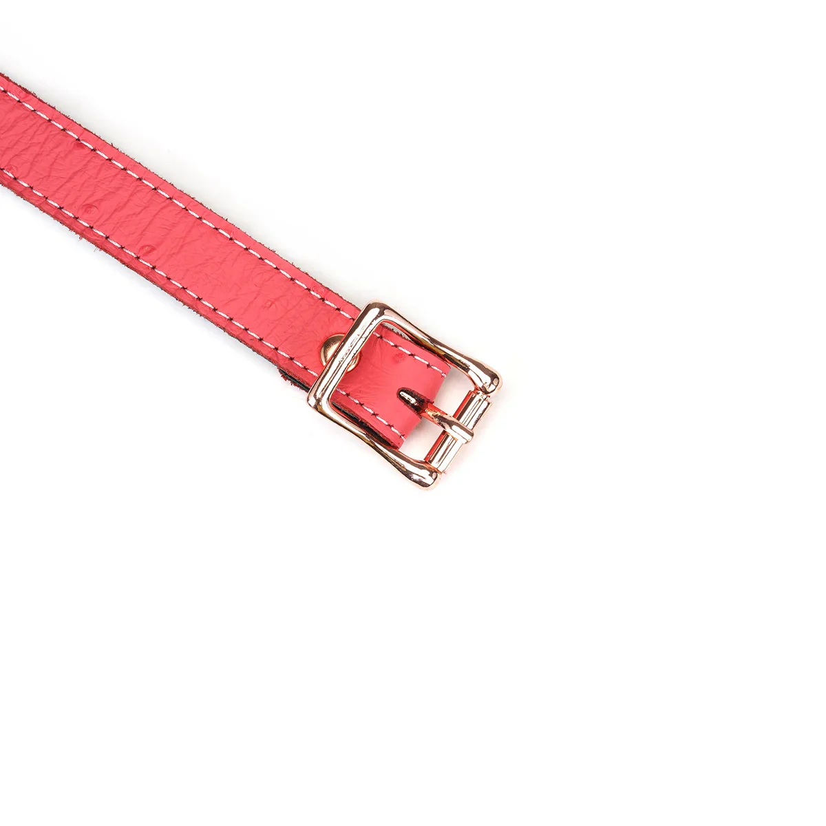 Angel's Kiss:  Cherry Blossom Pink Leather Choker - Image 4