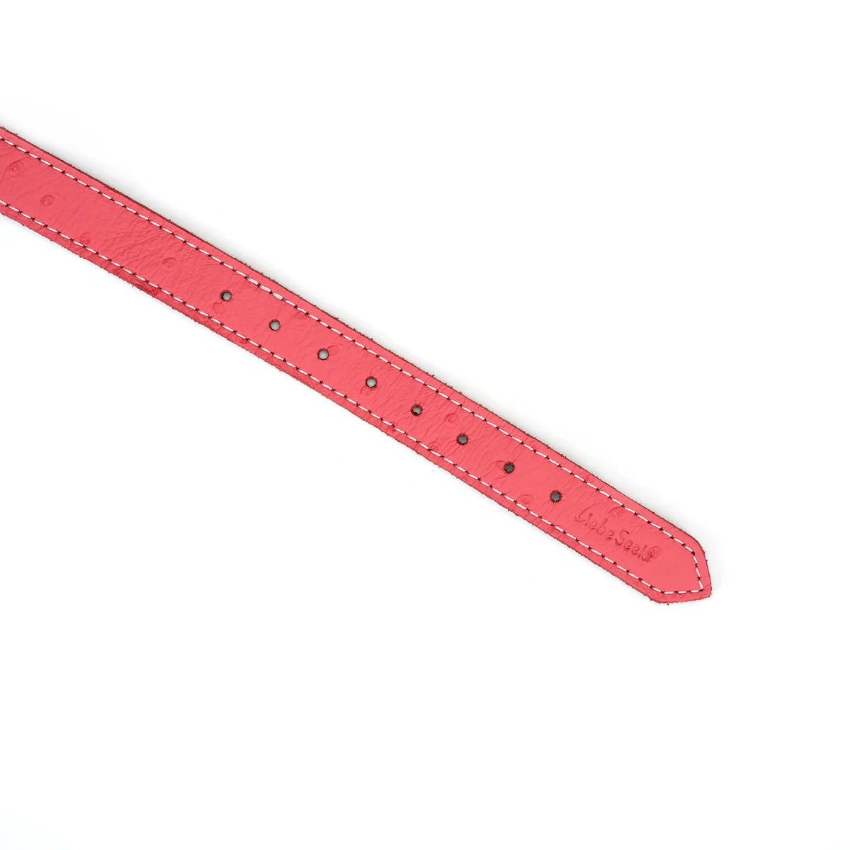 Angel's Kiss:  Cherry Blossom Pink Leather Choker - Image 5