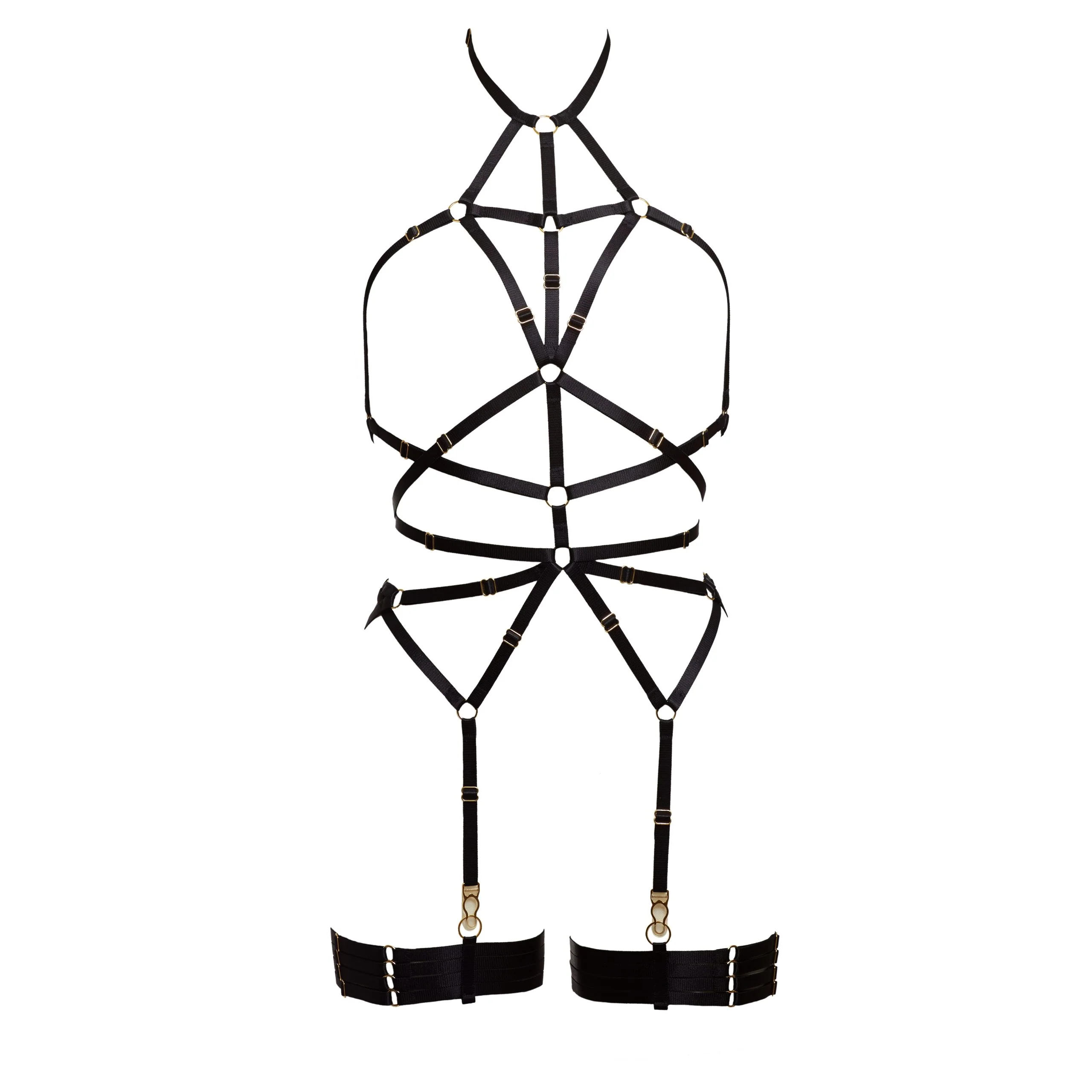 Magdalena Bondage Playsuit in Black - Image 6
