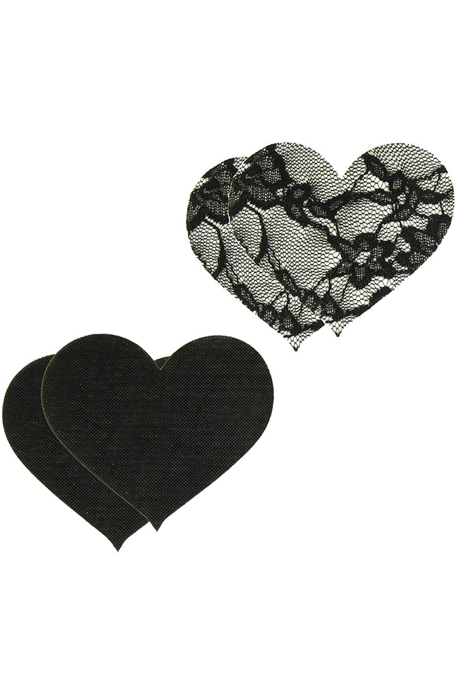 Peekaboos Satin and Lace Heart Pasties