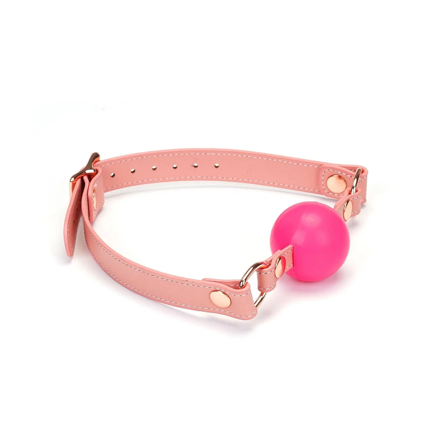 Pink Dream Leather Ball Gag - Image 2