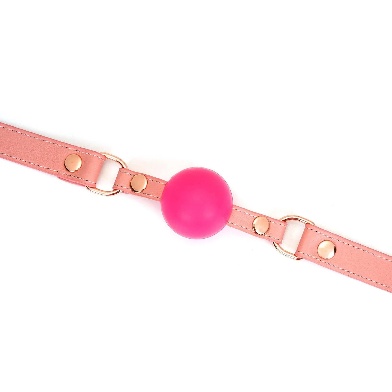 Pink Dream Leather Ball Gag - Image 4
