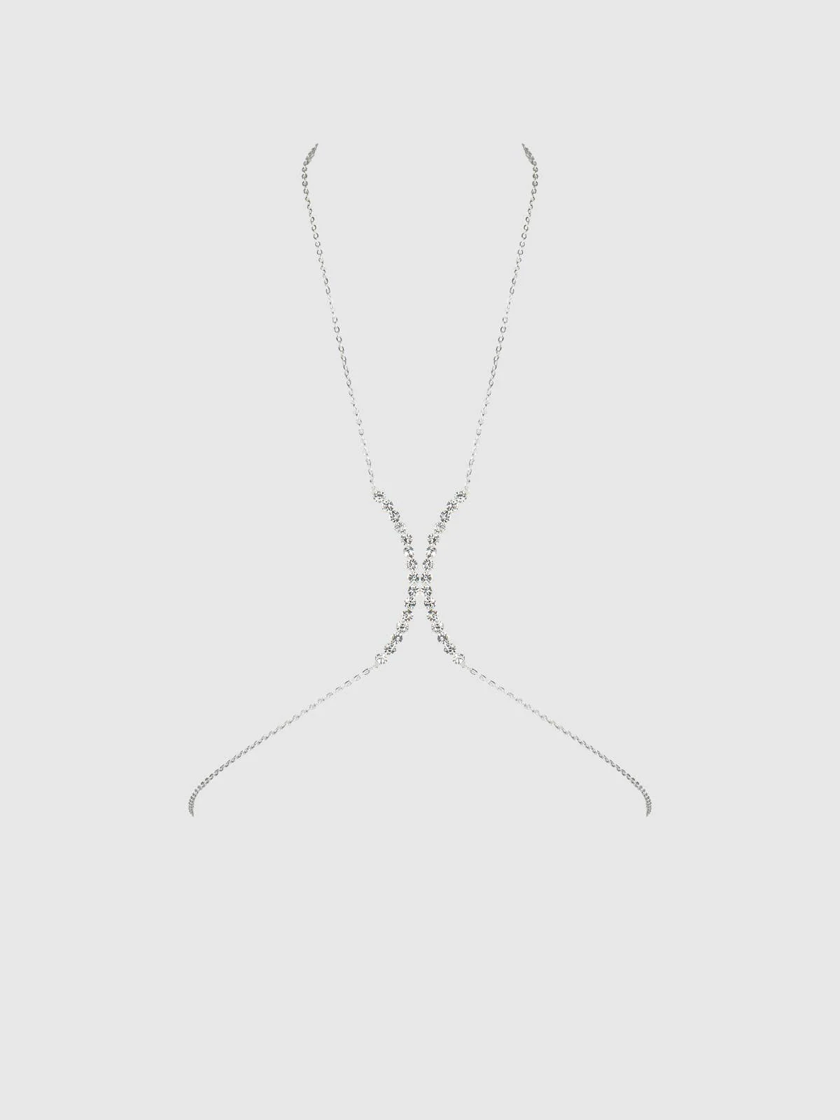 Silver Rhinestone Chest Bracket - Image 4
