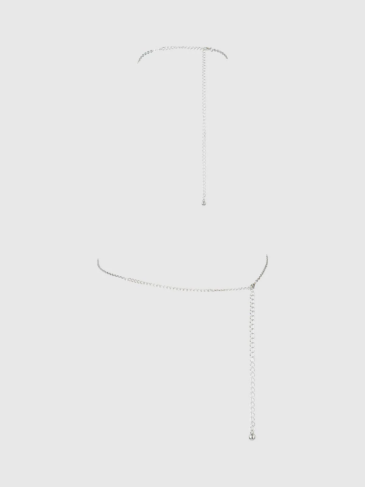 Silver Rhinestone Chest Bracket - Image 5