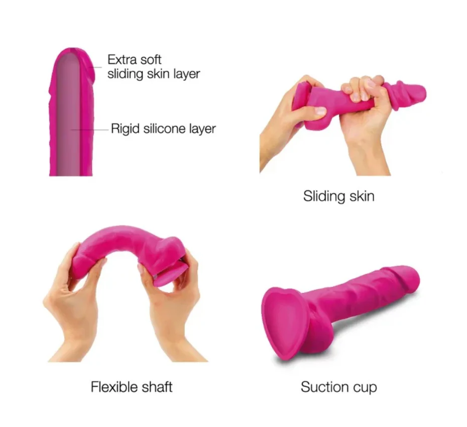 Sliding Skin Realistic Dildo Size M - Image 2