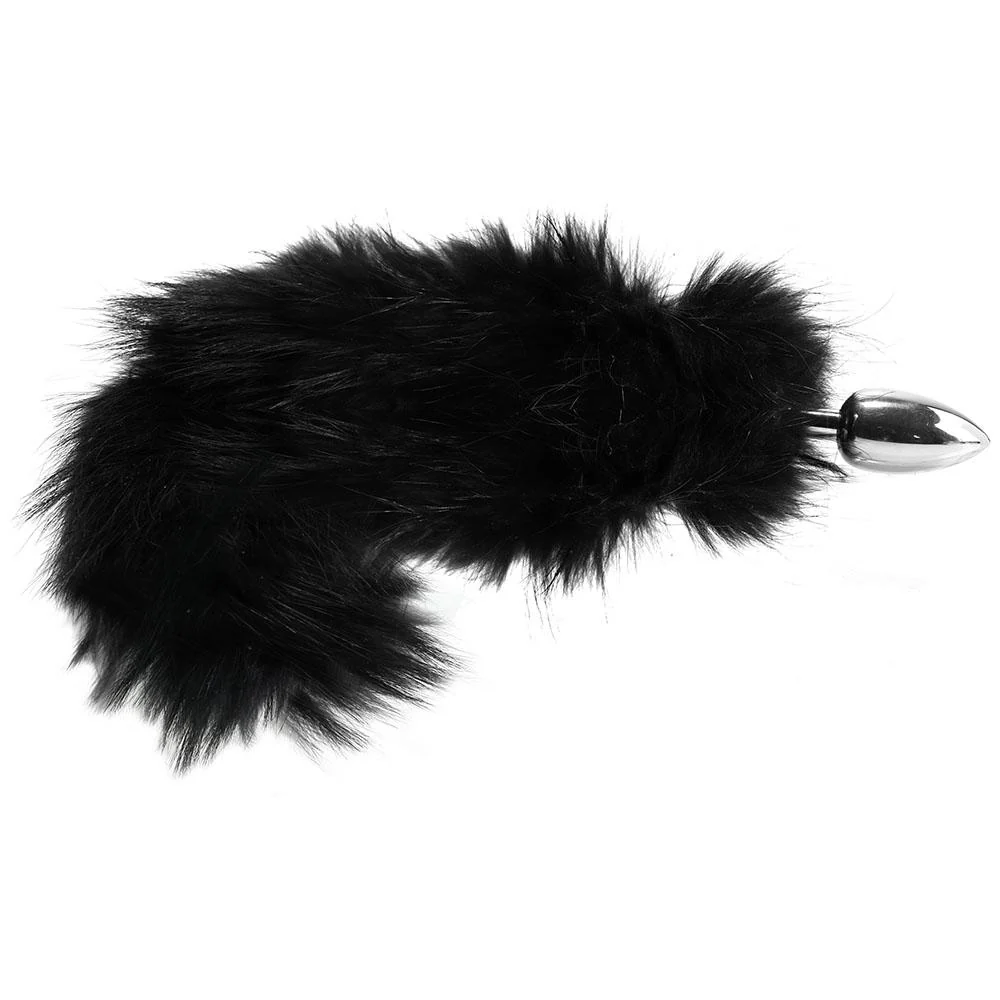Stainless Steel Butt Plug with Fur Tail - Image 3