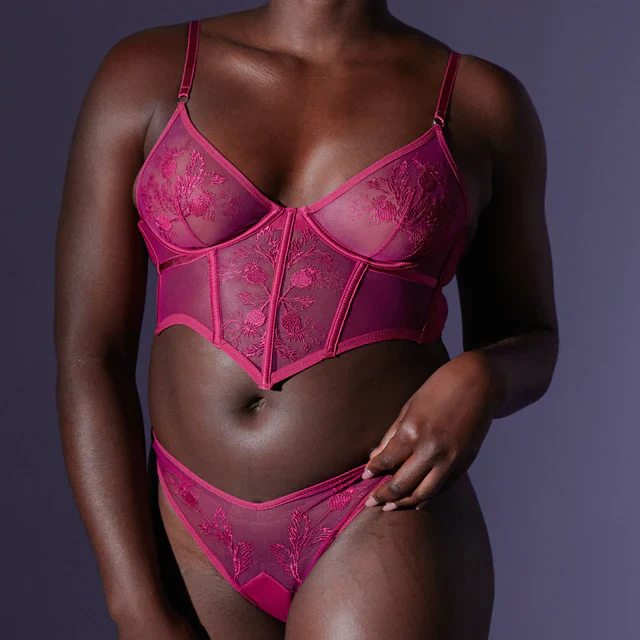 Verona High Leg Thong in Dahlia - Image 2